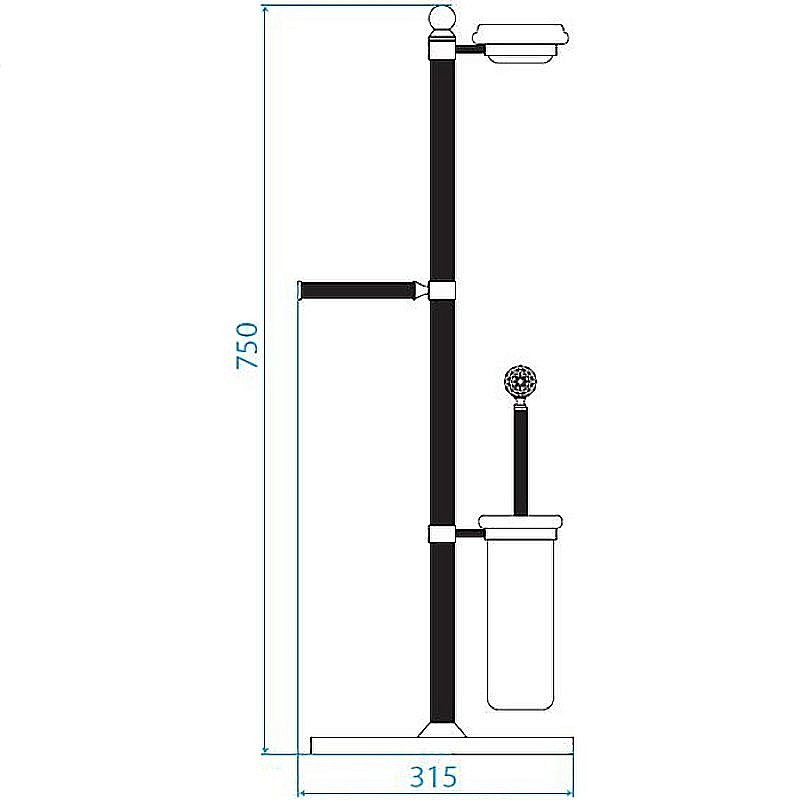Стойка Cezares OLIMP-WCS-02-M бронза купить в интернет-магазине сантехники Sanbest
