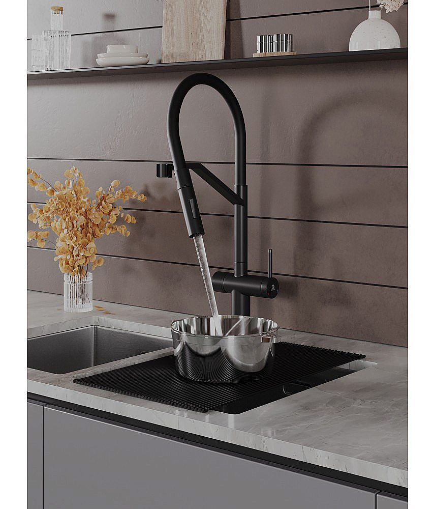 Смеситель для кухни Agger Elegant A3241444 черный матовый купить в интернет-магазине сантехники Sanbest