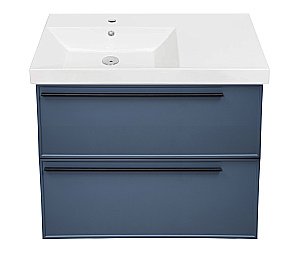 Тумба с раковиной LA FENICE Elba Blu Grigio TWIN 90 синяя для ванной в интернет-магазине Sanbest