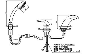 Смеситель на борт ванны RAV-Slezak DUNAJ D471.5Y хром купить в интернет-магазине сантехники Sanbest
