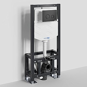 Инсталляция для унитаза WasserKraft Dill 61TLT.010.ME.MB01 с черной матовой кнопкой купить в интернет-магазине сантехники Sanbest