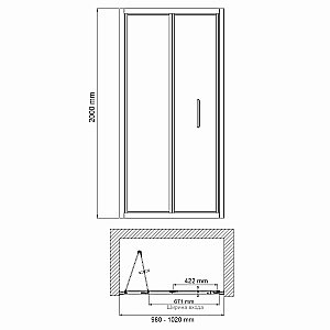Душевая дверь WasserKRAFT Weser 78F12 100 стекло прозрачное/профиль серебро купить в интернет-магазине Sanbest