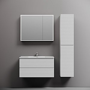 Тумба с раковиной Sancos Folk 90 FL90W белая матовая для ванной в интернет-магазине Sanbest