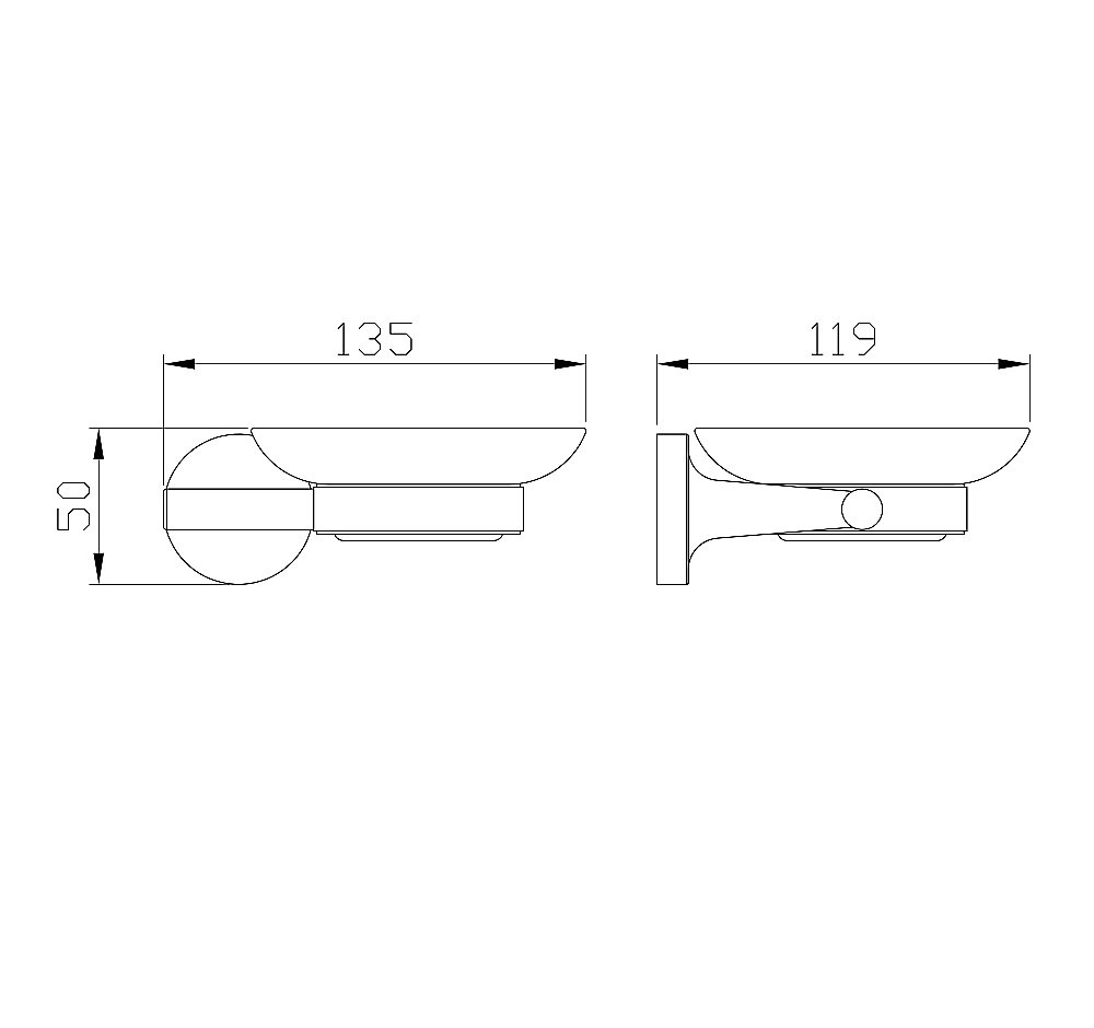 Мыльница с держателем WONZON & WOGHAND SIMPLE, Хром (WW-6522) купить в интернет-магазине сантехники Sanbest