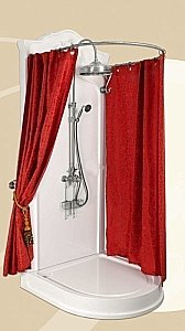 Душевой уголок с карнизом Migliore 27396-26700 117x110 без отверстий под смеситель, хром купить в интернет-магазине Sanbest