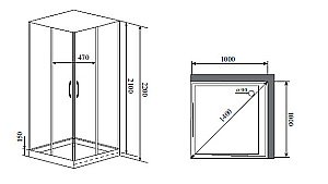 Душевая кабина Timo Premium Nura 100x100 купить в интернет-магазине Sanbest