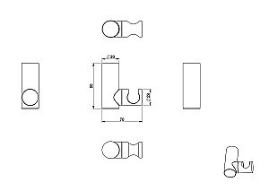 Настенный держатель WONZON & WOGHAND, Хром (WW-994219-CR) купить в интернет-магазине сантехники Sanbest