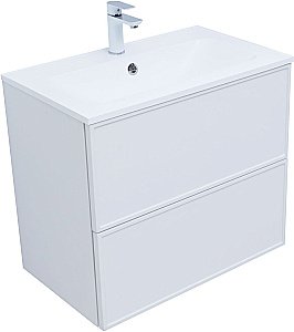 Тумба с раковиной Aquanet Арт 313255 75 белый матовый для ванной в интернет-магазине Sanbest