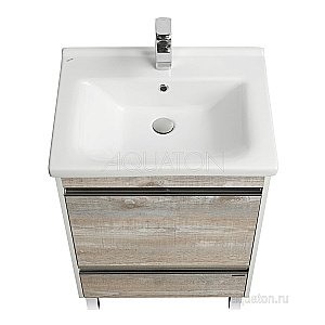 Тумба с раковиной Акватон Капри 60 бетон пайн для ванной в интернет-магазине Sanbest