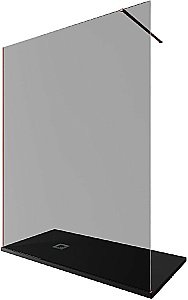 Душевое ограждение Allen Brau Infinity 1 160 3.21036.60.T стекло тонированное/профиль медь брашированная купить в интернет-магазине Sanbest