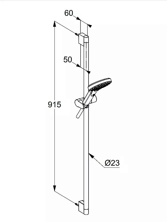 Душевой гарнитур Kludi Dive 6993039-00 черный матовый купить в интернет-магазине сантехники Sanbest