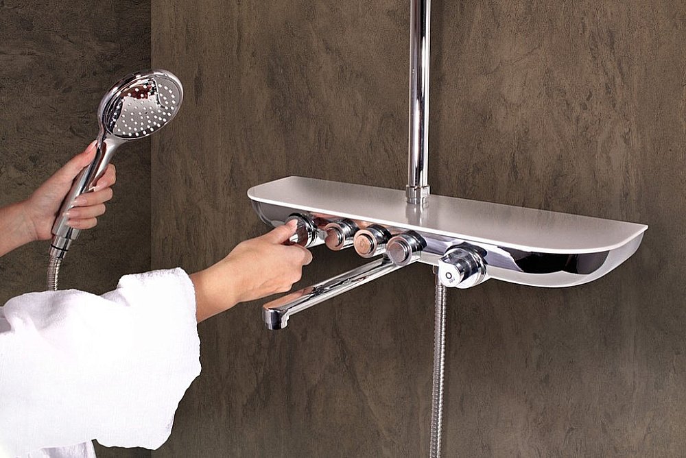 Душевая система Rav-Slezak MURRAY MU253.5/5KB белый купить в интернет-магазине сантехники Sanbest