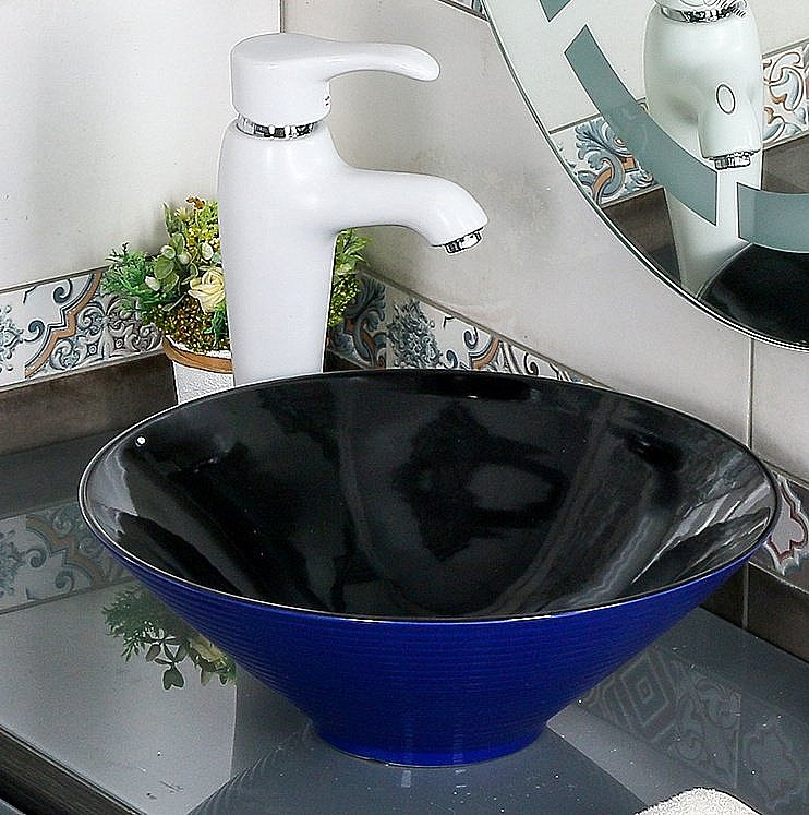 Раковина Melana 7020-B1+B18 7020-B1+B18-806 сине-черная купить в интернет-магазине Sanbest