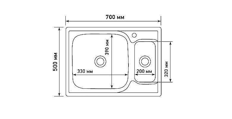 Мойка кухонная MIXLINE ML 538197 хром купить в интернет-магазине сантехники Sanbest