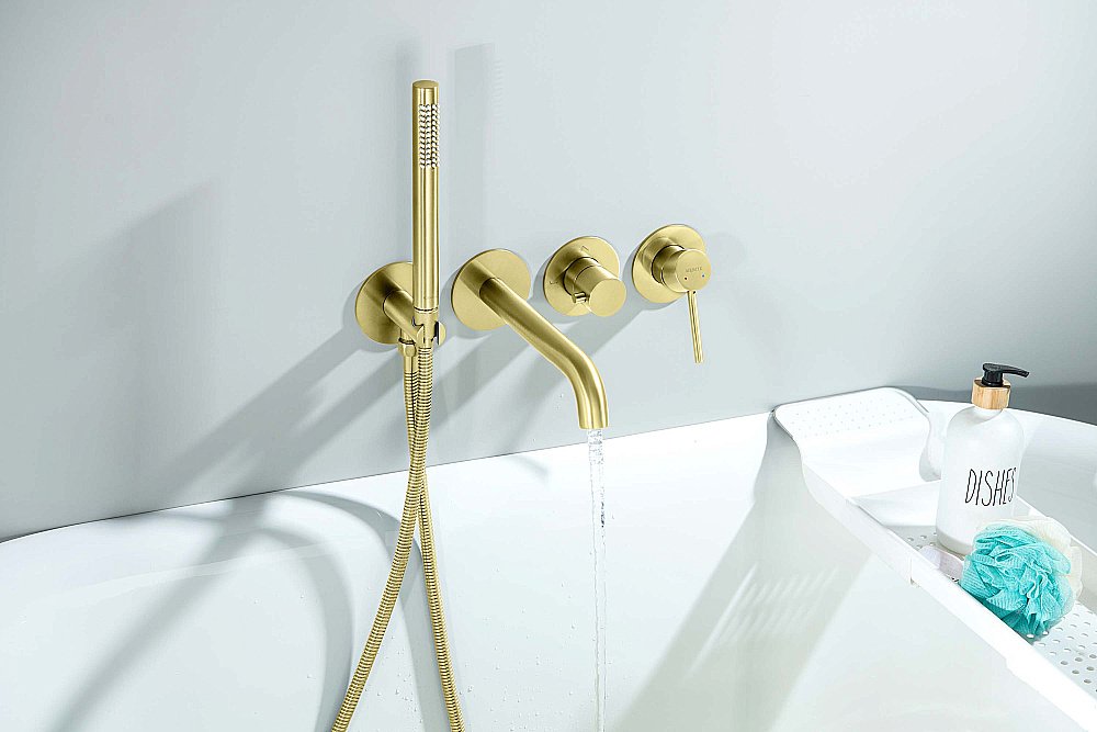 Смеситель для ванны Aquatek Европа AQ1344BG золото шлифованное купить в интернет-магазине сантехники Sanbest