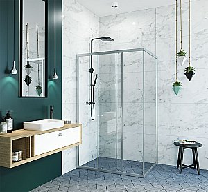 Душевой уголок Alex Baitler 120х90 AB14120X1 стекло прозрачное/профиль хром купить в интернет-магазине Sanbest