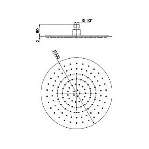 Верхний душ PAINI 50CR759UP30E хром купить в интернет-магазине сантехники Sanbest