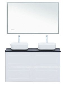 Тумба с раковиной Aquanet Терра 120 белая матовая для ванной в интернет-магазине Sanbest