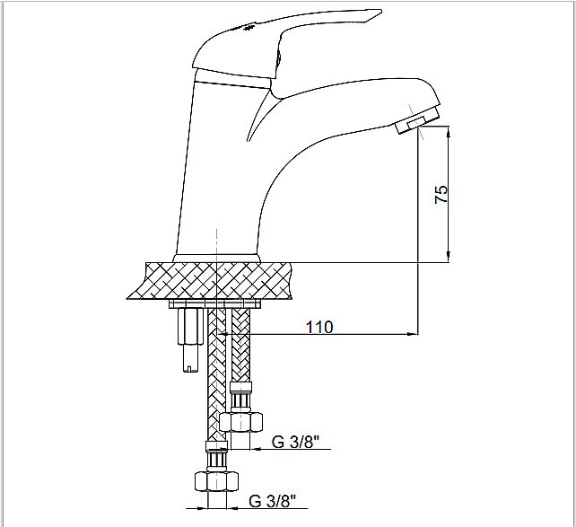 Смеситель для раковины GPD Adrio MLB120 купить в интернет-магазине сантехники Sanbest