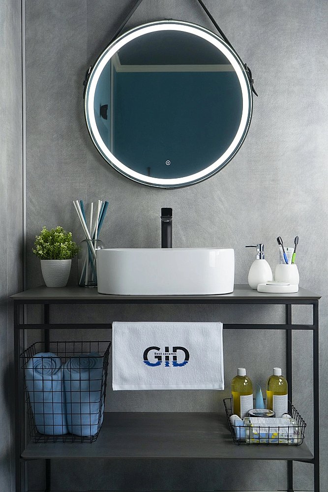 Раковина накладная Gid Creativo 47 N9266 51173 белая купить в интернет-магазине Sanbest