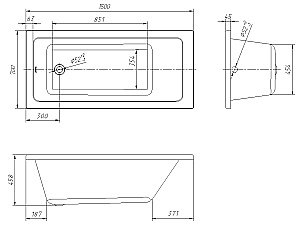 Ванна акриловая Loranto Novaro La CS00078466 150х70 белая купить в интернет-магазине Sanbest