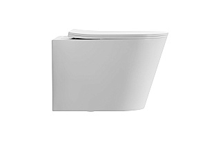 Унитаз подвесной Aquatek ТАУРУС AQ1580T-00 белый, безободковый, с крышкой микролифт, слив-торнадо купить в интернет-магазине Sanbest