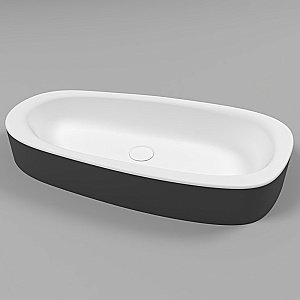 Раковина накладная WhiteCross Moonstone E 70 0731.070035.20100 черная матовая, белая матовая купить в интернет-магазине Sanbest