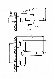 Смеситель для ванны Agger Beauty A2610000 купить в интернет-магазине сантехники Sanbest