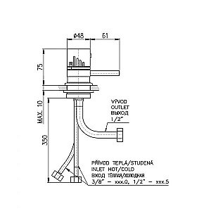 Смеситель на борт ванны Rav-Slezak DUNAJ DT268.5 купить в интернет-магазине сантехники Sanbest