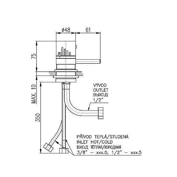 Смеситель на борт ванны Rav-Slezak DUNAJ DT268.5 купить в интернет-магазине сантехники Sanbest