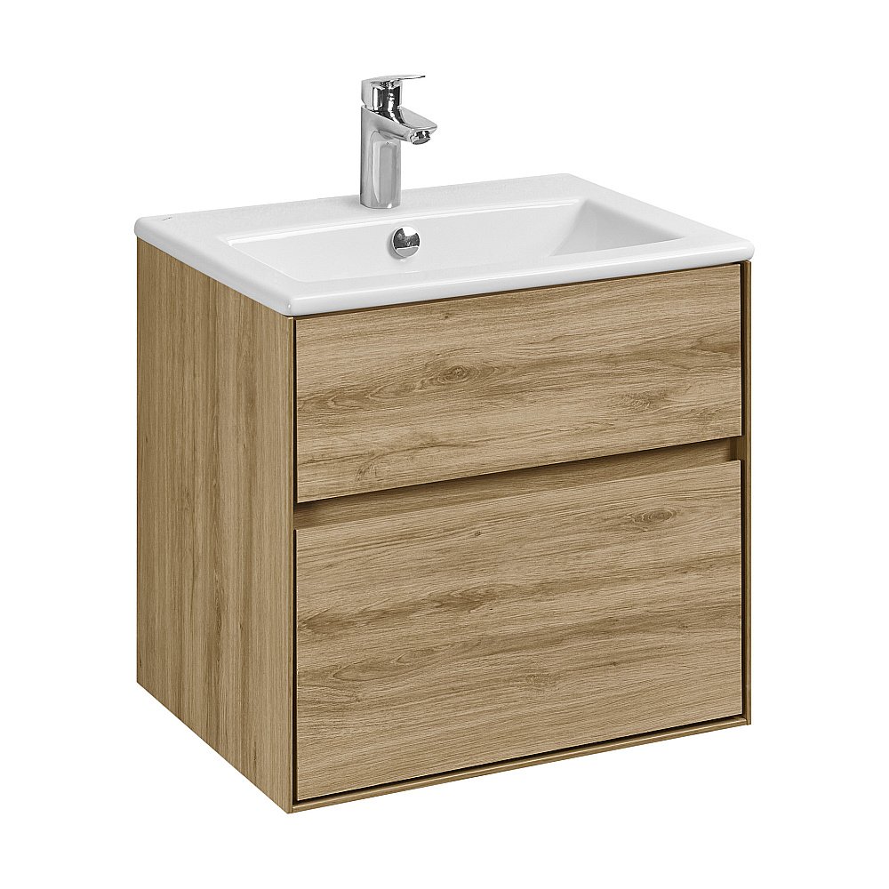 Тумба с раковиной Акватон Либерти 60 дуб эльвезия для ванной в интернет-магазине Sanbest