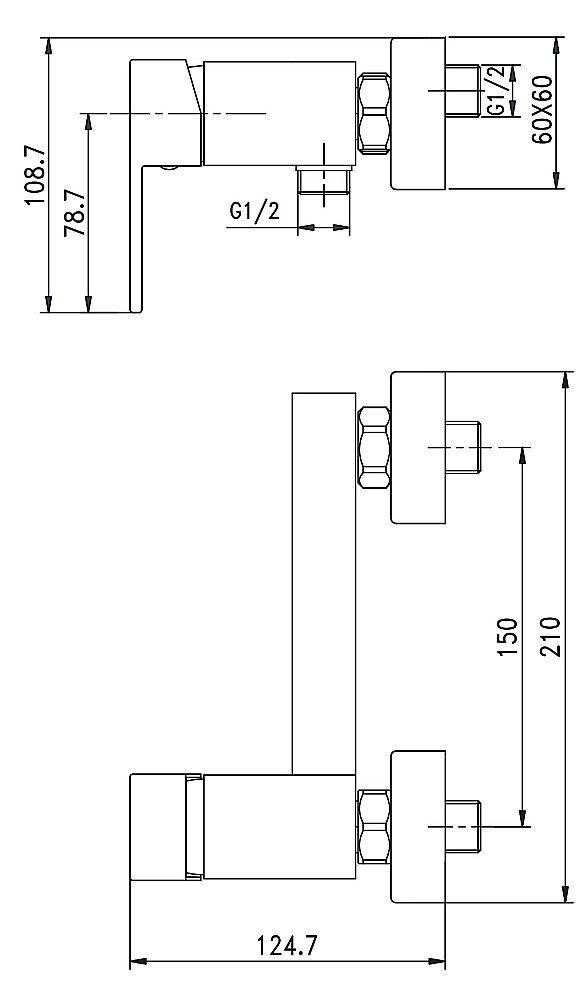 Смеситель для душа Aquanet Blanco AF420-30W купить в интернет-магазине сантехники Sanbest