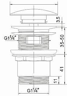 Донный клапан Laguraty T962 купить в интернет-магазине сантехники Sanbest