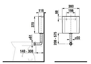 Бачок скрытого монтажа Jika MODUL 3/6 л белый купить в интернет-магазине сантехники Sanbest