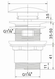 Донный клапан Laguraty T962 купить в интернет-магазине сантехники Sanbest