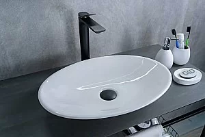 Раковина накладная Gid Lago 50 N9022 51110 белая купить в интернет-магазине сантехники Sanbest