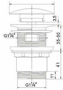 Донный клапан Laguraty T962 купить в интернет-магазине сантехники Sanbest