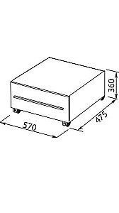 Нижняя тумба Aquanet Нота 58 черная для ванной в интернет-магазине сантехники Sanbest