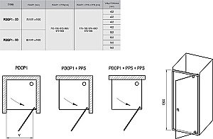 Душевая дверь Ravak Pivot PDOP1-90 профиль чёрный купить в интернет-магазине Sanbest