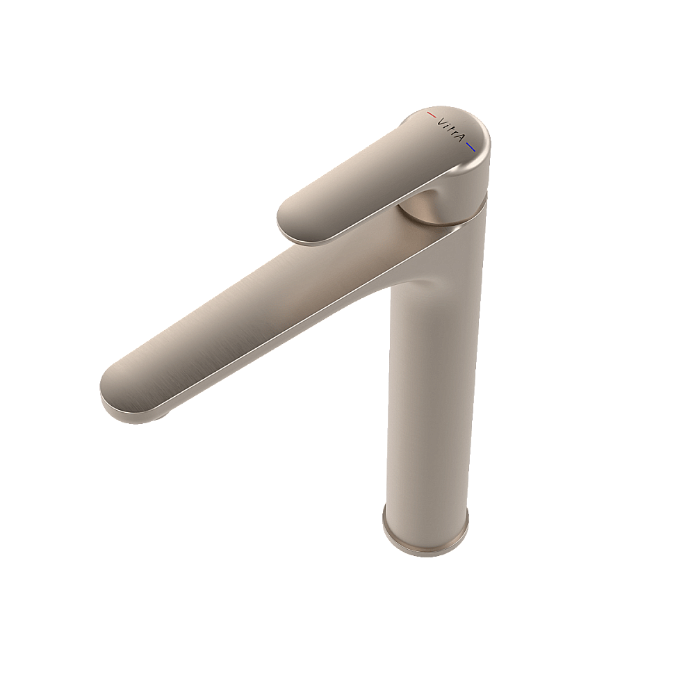 Смеситель для раковины VitrA Root Round A4270734EXP брашированный никель купить в интернет-магазине сантехники Sanbest
