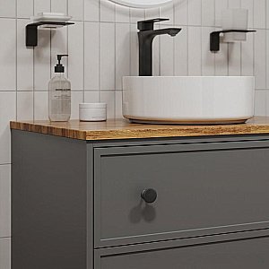 Тумба с раковиной Iddis Torr 80 TOR80DBi темно-серая для ванной в интернет-магазине Sanbest