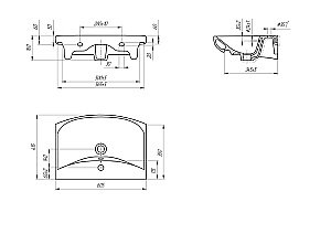 Раковина на пьедестале Cersanit CARINA 60 белая купить в интернет-магазине Sanbest