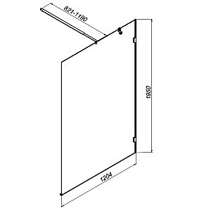 Душевое ограждение AM.PM X-Joy W94WI 120 W94WI-120-F1-MTE стекло прозрачное/профиль хром купить в интернет-магазине Sanbest