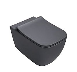 Унитаз подвесной Isvea VEA Cubo 10VA02001SV-2C антрацит матовый, безободковый купить в интернет-магазине Sanbest