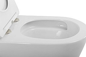 Унитаз Art&Max TITO AM2380CHRV/SC белый, с крышкой микролифт, безободковый купить в интернет-магазине Sanbest