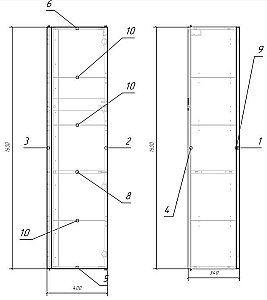 Пенал CERSANIT MODUO SB-SL-MOD/Wh для ванной в интернет-магазине сантехники Sanbest