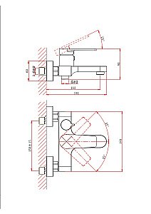 Смеситель для ванны D&K Bayern.Furth DA1523205 черный матовый купить в интернет-магазине сантехники Sanbest