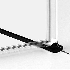 Душевой уголок NEW TRENDY NEW RENOMA BLACK 100x90 стекло прозрачное/профиль черный купить в интернет-магазине Sanbest