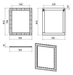 Зеркало Misty GLOSTER 70x84 графит в ванную от интернет-магазине сантехники Sanbest