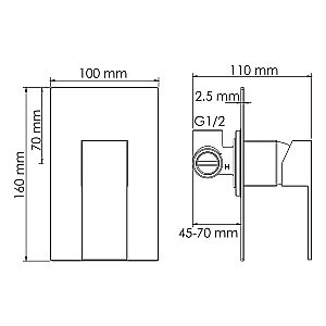 Гигиенический душ WasserKRAFT Abens 2000 A02041 черный Soft-touch купить в интернет-магазине сантехники Sanbest